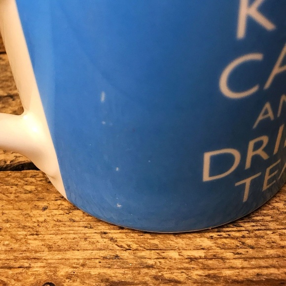 Keep Calm and Drink Tea Blue Mug – Kent Pottery - Picture 6 of 6